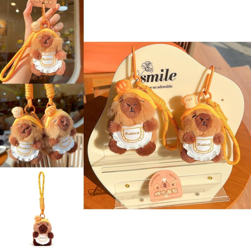 Toast Bread Hairband Capybara Plush Keychain For Kids And Fans