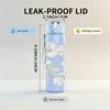 1PC Delicate White Rose Leaf Line Sketch Print 750ml Color Plastic Sports Water Bottle Leakproof Flip Straw Lid Suitable for Sports Office Home Use