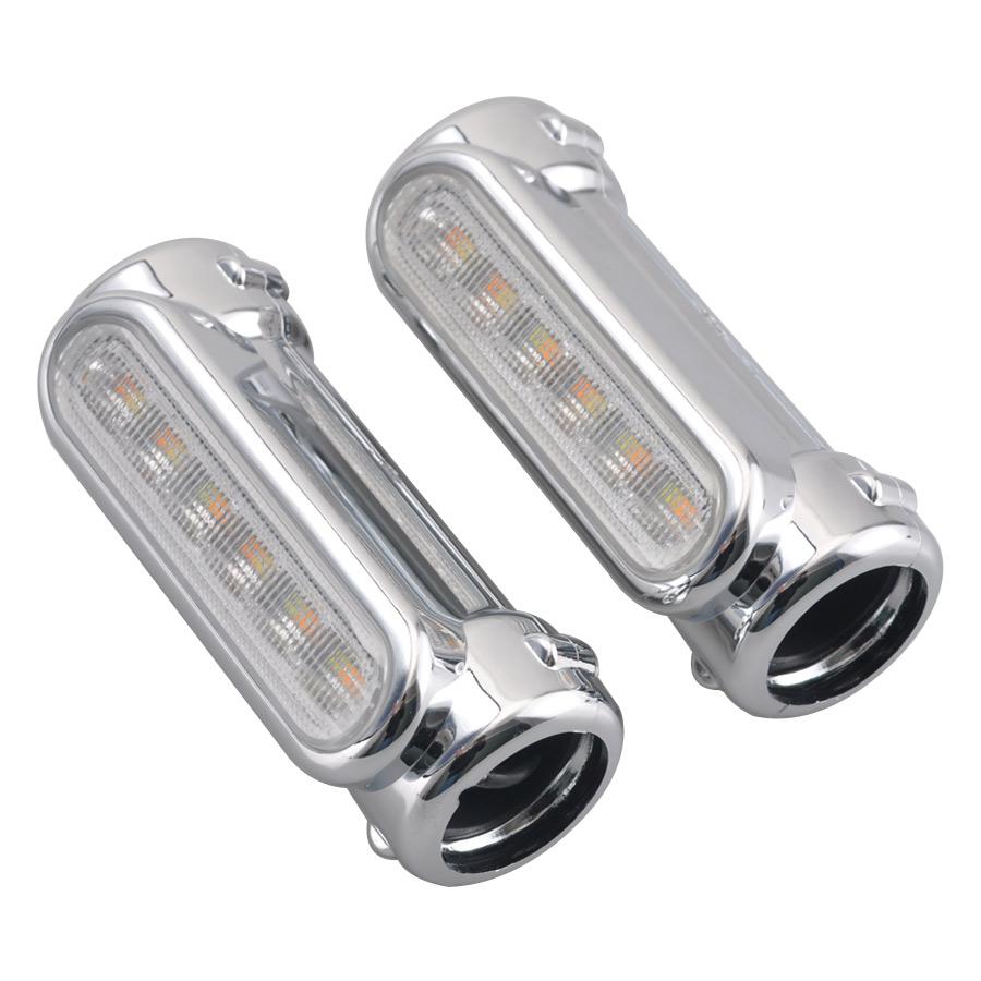 For Harley Victory Others Models with Bars Motorcycle Accessories 1.25'' Left & Right Crash Bar Turn Signal Light Running Light