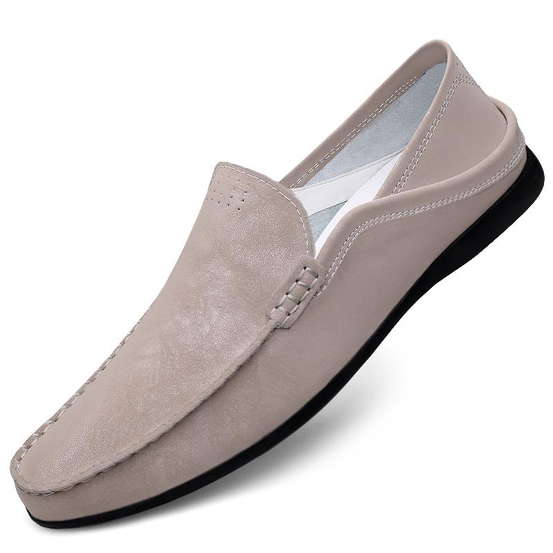 Fashion Hot Selling Breathable Flat Bottomed Loafers Shoes Men's Business Casual Shoes Anti Slip Soft Soled Men's Outdoor Driving Shoes