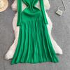 Autumn Winter Women Brand Designer Runway Party Dresses Full Sleeve Knitted Sweater Long Midi Pullover Fishtail Dress