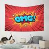 "Comic Style OMG Pop Art Tapestry" Pattern Wall Hanging Tapestry Decorative Tapestry Home Decor for Bedroom and Living Room