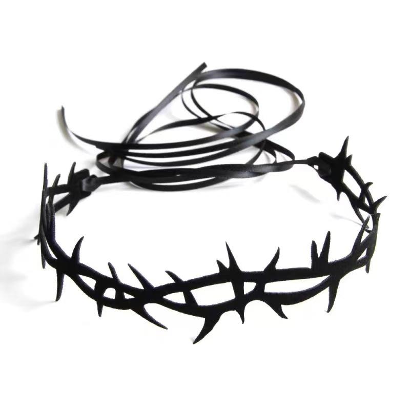 

New Black Goth Lace Velvet Thorn Necklace For Women Girls Trendy Gothic Punk Choker Necklace Party Chokers Necklaces Emo Jewelry