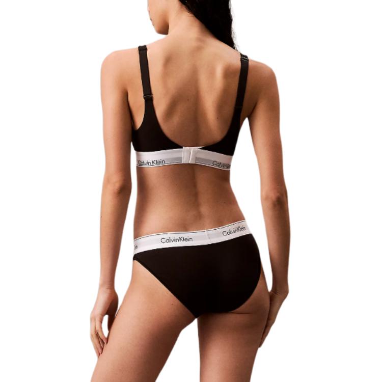 Calvin Klein Letter Underbreathable Comfortable Sports Bra Women underwear Black 000QF7900E-UB1