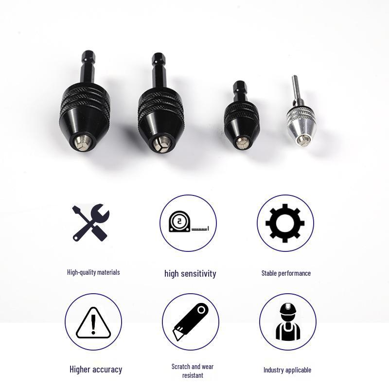 0.3-6.5mm Hex Shank Quick-Change Self-Centering Drill Chuck for 3.6 Electric Grinder