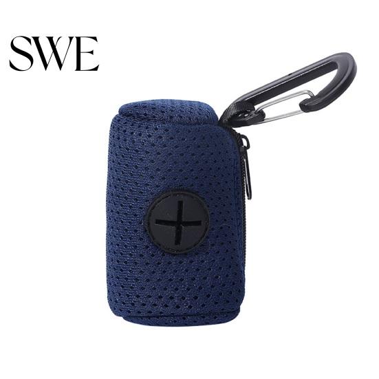 Lightweight Pet Waste Bag Holder Dispenser Zipper Closing Crossed Drawers with Hanging Fashionable Poop Hook Trendy Convenient Dog Pickup Solution