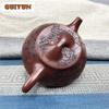 450ml Yixing Purple Clay Teapots Handmade Stone Scoop Pot Raw Ore Dragon's Blood Sand Mud Kettle With Strainer Zisha Teaset Gift