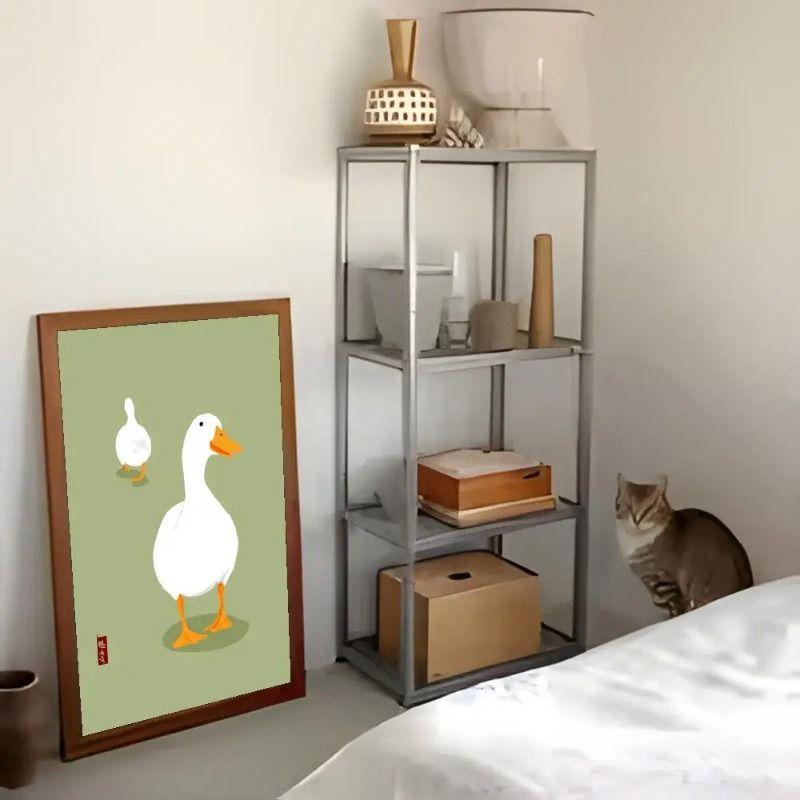 Cute Duck Tin Painting for Home Interior Decor