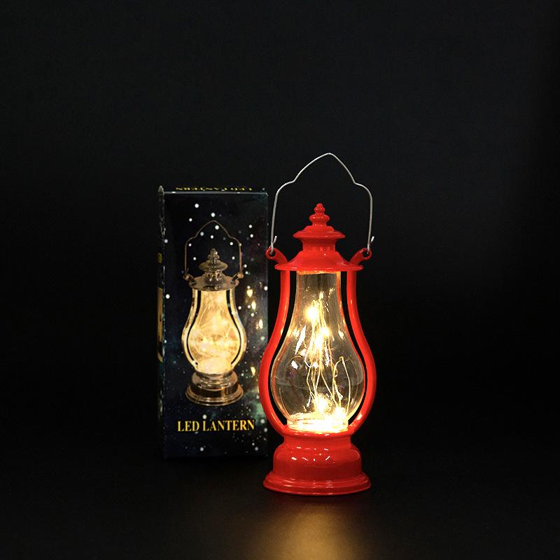 Cross-border LED wind lamp Halloween atmosphere decoration layoutdigital candle lamp retro satchel digital pony lamp