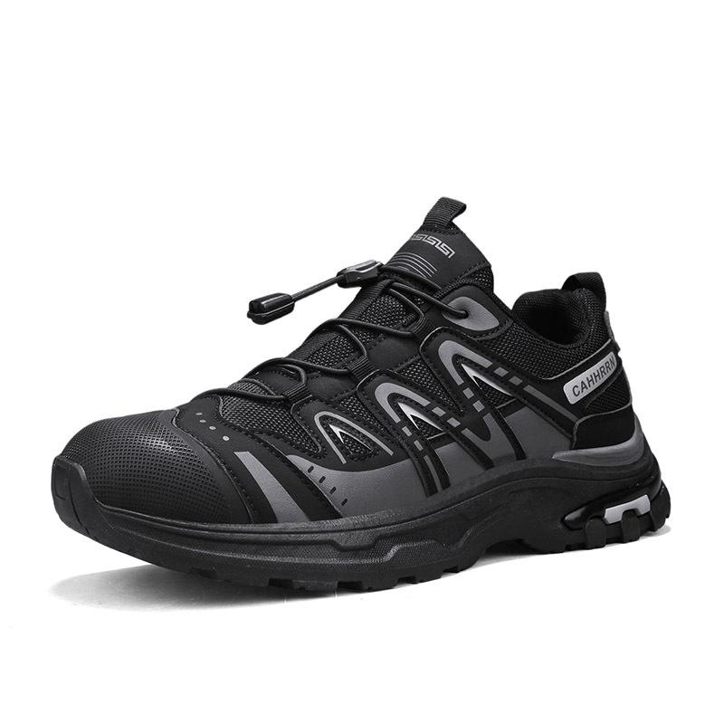 Outdoor Non-slip Wear-resistant Breathable Low-top Casual Hiking Shoes Spring and Autumn Elastic Buckle Sports Large Size Hiking Shoes