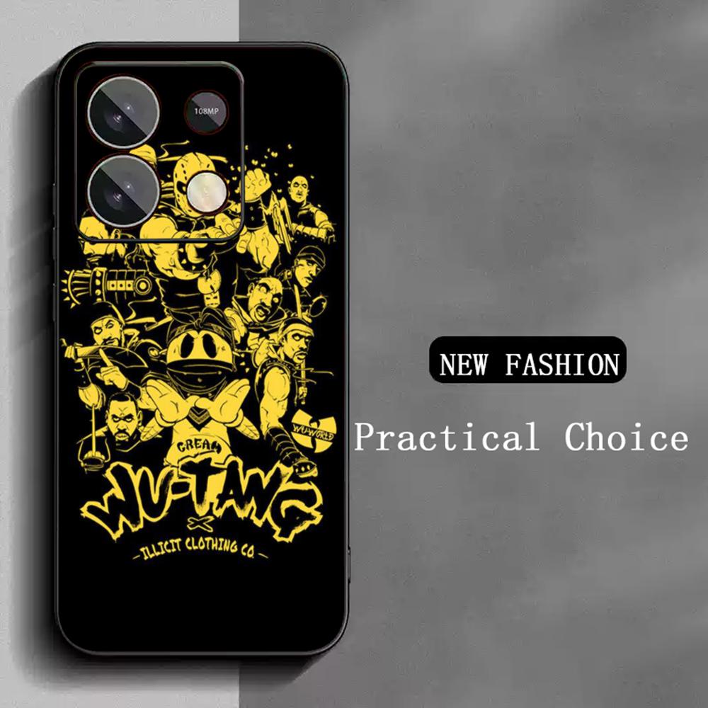 

Fashion Trends WU-T-TANG CLANs ins Phone Case For Redmi Note 14 13 12 11 Pro Plus S 5G 14C A3 Soft Black Phone Cover Redmi Note 14 5G