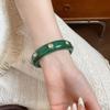 Bohemian Rhinestone Colored Bracelet Zircon Retro Hand Ring Unique Acrylic Bangle  Women