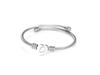Titanium Steel English Alphabet Heart Bracelet with Simple Design