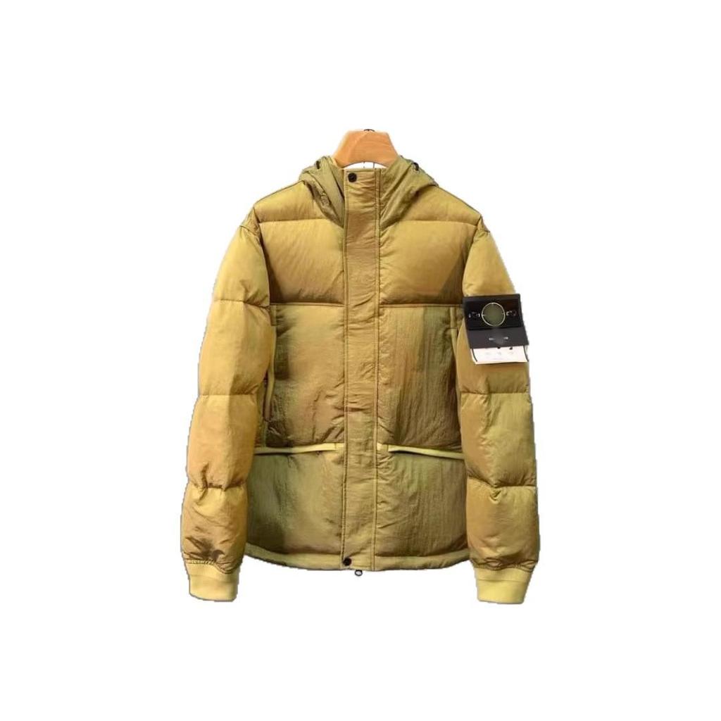 Stone D Winter Kapuzenjacke aus dicker Baumwolle - Colorblock Design für Damen & Herren