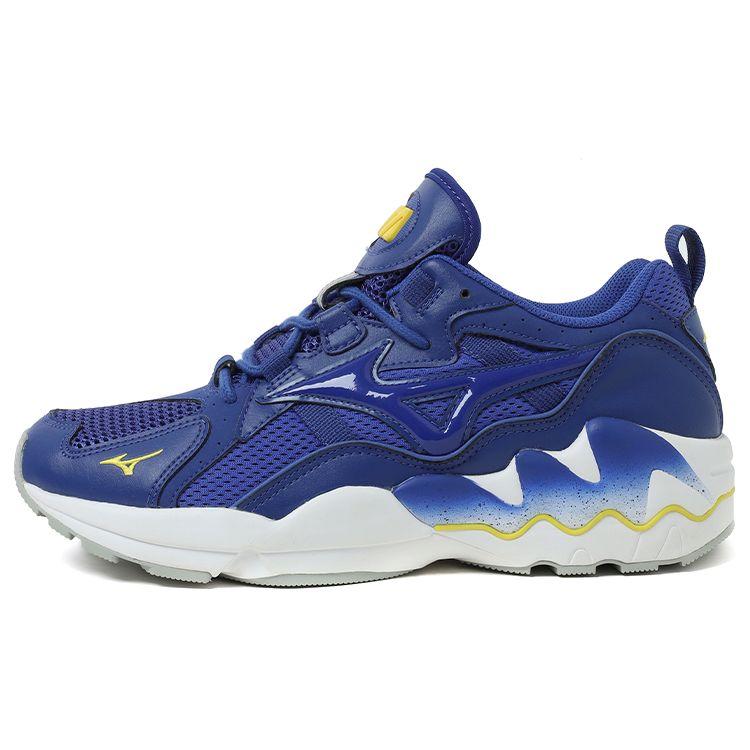 

Mizuno Wave Rider 1 Ткань Кожа Круглый Носок На Шнуровке Нескользящие Прочные Дышащие Низкие Кроссовки Унисекс Темно-Синий D1GA182627 42