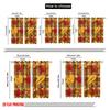 2pcs,2D plane printing Popular Curtains Autumn Leaves Plaid Pattern Versatile 100% Polyester (without rod) Outdoor Decorations