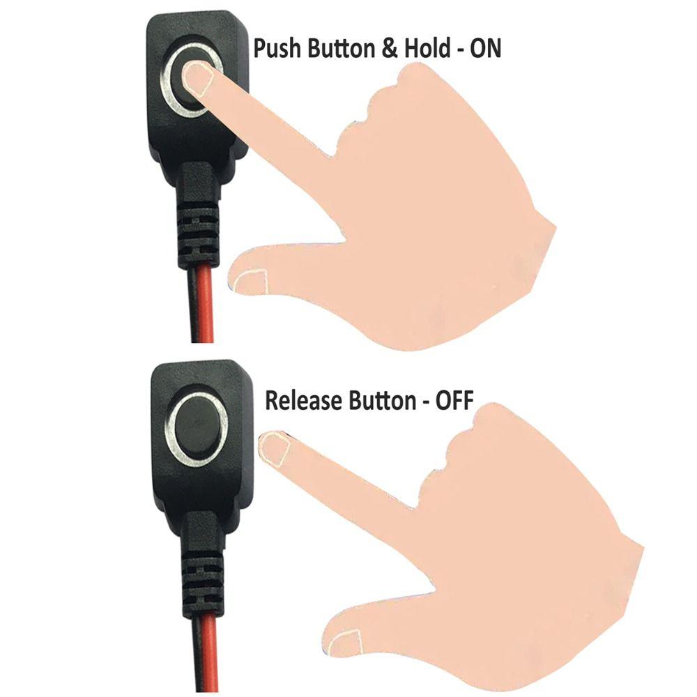 0.5M Pre-Wired Cable Momentary Push Button Switch Car Alarm Button DIY Flashlight