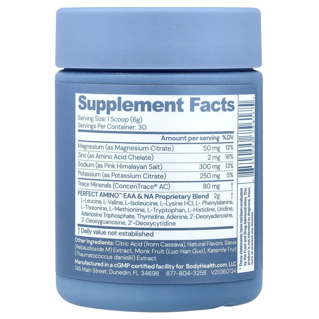 BodyHealth Perfect Amino™ Electrolyte, Lemon Lime, 6.35 Oz (180 G)