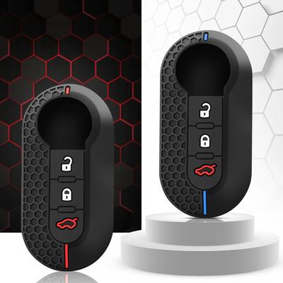 Silicone Remote Key Case for Fiat Palio 500 Panda Punto Dot Attractive Lancia Musa Grande 500L Ducato Keychain Car Key Cover