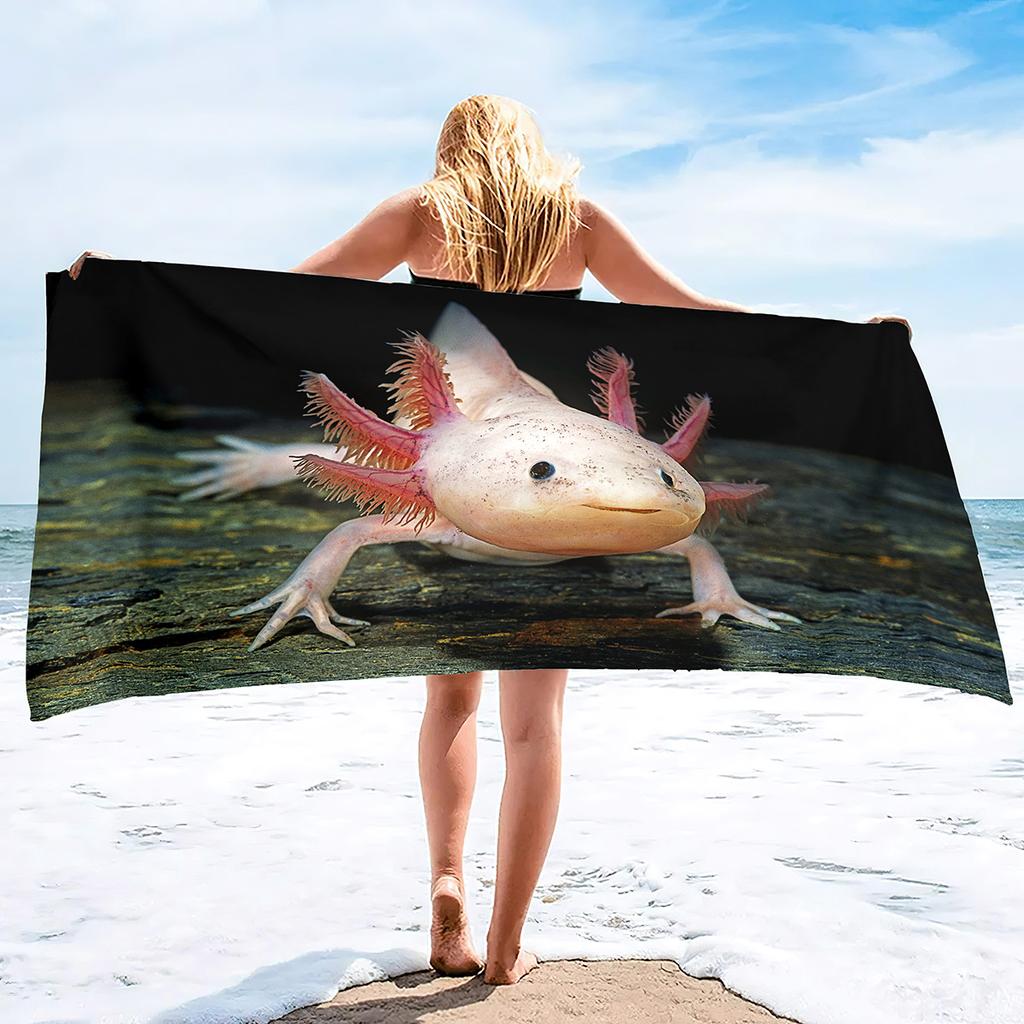 Cartoon Salamander Series Seaside Vacation Beach Towel Swimming Bath Towel Microfiber Sports Towel