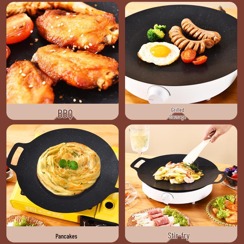 Southeast Asia Portable Double-Ear Outdoor Camping BBQ Grill Plate
