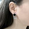 Silver Earrings with Natural Onyx (60002116)