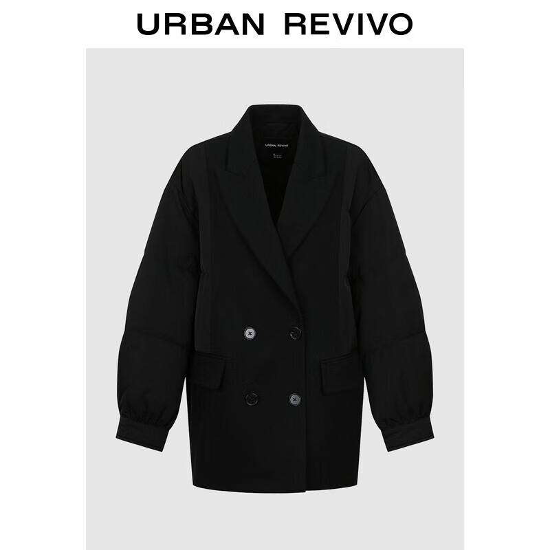 

UR2025 Women s Retro Double-Breasted Down Blazer M