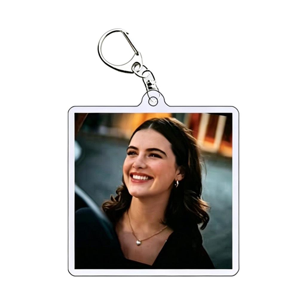 Acrylic Keychain with Custom Photo Design Durable Clear Plastic Material Metal Key Ring Attachment School Style Six Variants Available