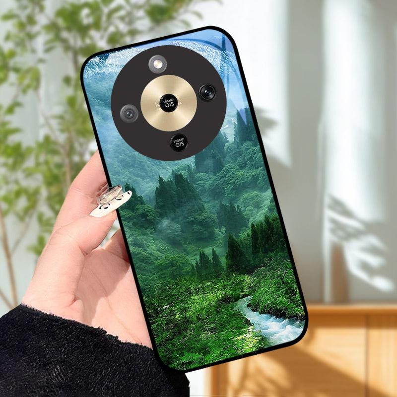 For Honor X9d MTN-NX1 Case Cool Fashion Painted Cover Tempered Glass Phone Cases For Honor X9 D HonorX9d 5G Cover Shell Fundas