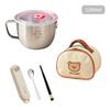 1200ML 304 Stainless Steel Instant Noodles Bowl Large Capacity Lunch Box Ramen Bowl Portable Food Container With Lid