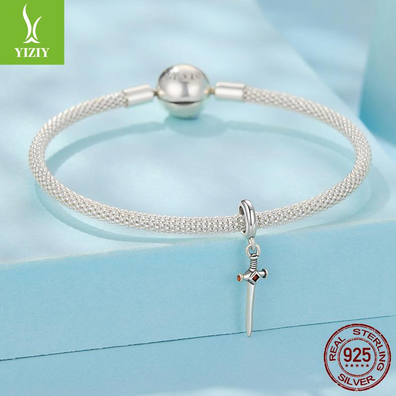 Personalized Sword Diy Pendant Accessories Cross-Border Trend S925 Sterling Silver Charm Beads