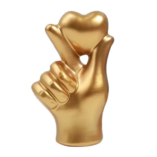 Valentinstag Herz Handornament Herzform Geste Harzstatue Skulptur Heim Büro Hochzeitsparty Romantische Dekoration