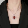 Jewelry Copper Bottom Gold-Plated Simulation Treasure Corundum Retro Pendant 18 * 20