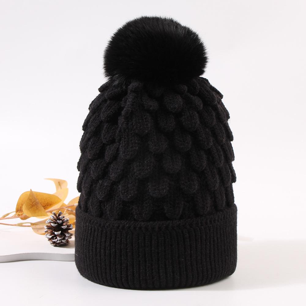 Big Head Size Warm Knit Hat Autumn Winter Fashion Casual Ear Protection Hat