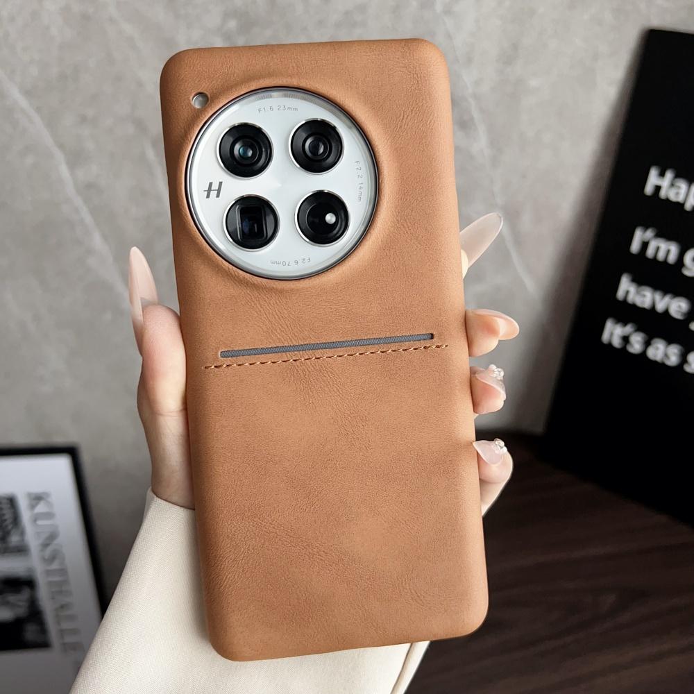 

Silky Sheepskin Card Holder Wallet Phone Case For OnePlus 13 13R 12 12R 11 11R ACE5 ACE2 ACE3Pro Business Shockproof Armor Cover For OnePlus 12
