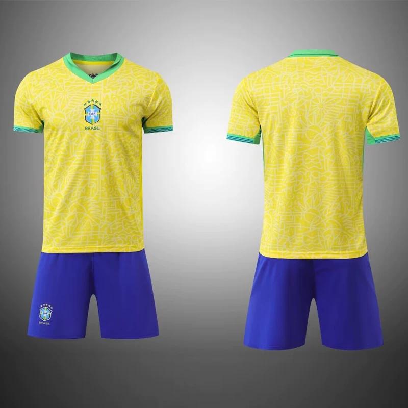 2024 Brazil Football Jerseys Yellow M