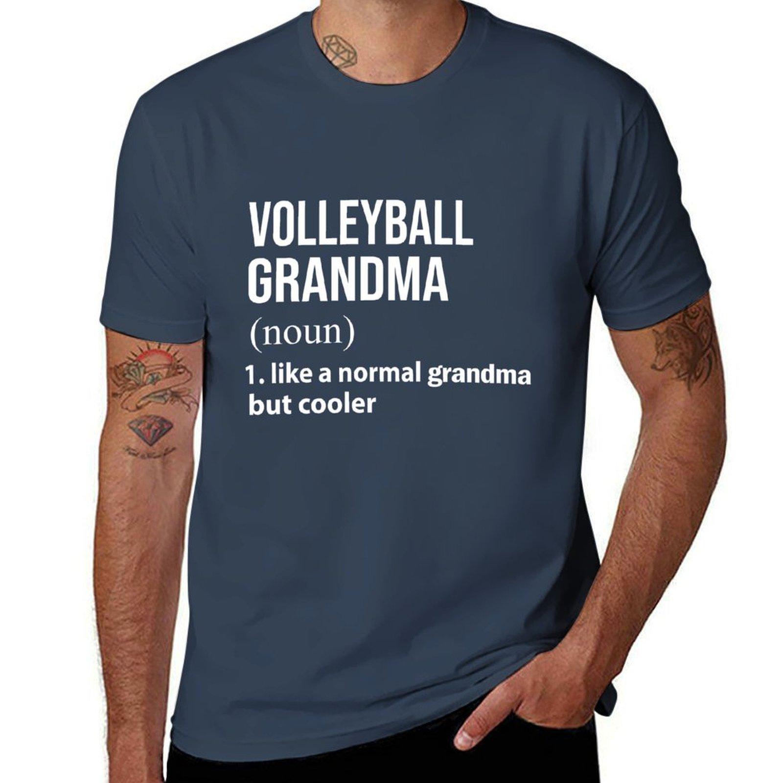 Volleyball Grandma Like A Normal Grandma But Cooler Tshirt Thanksgiving Day Tee Top S