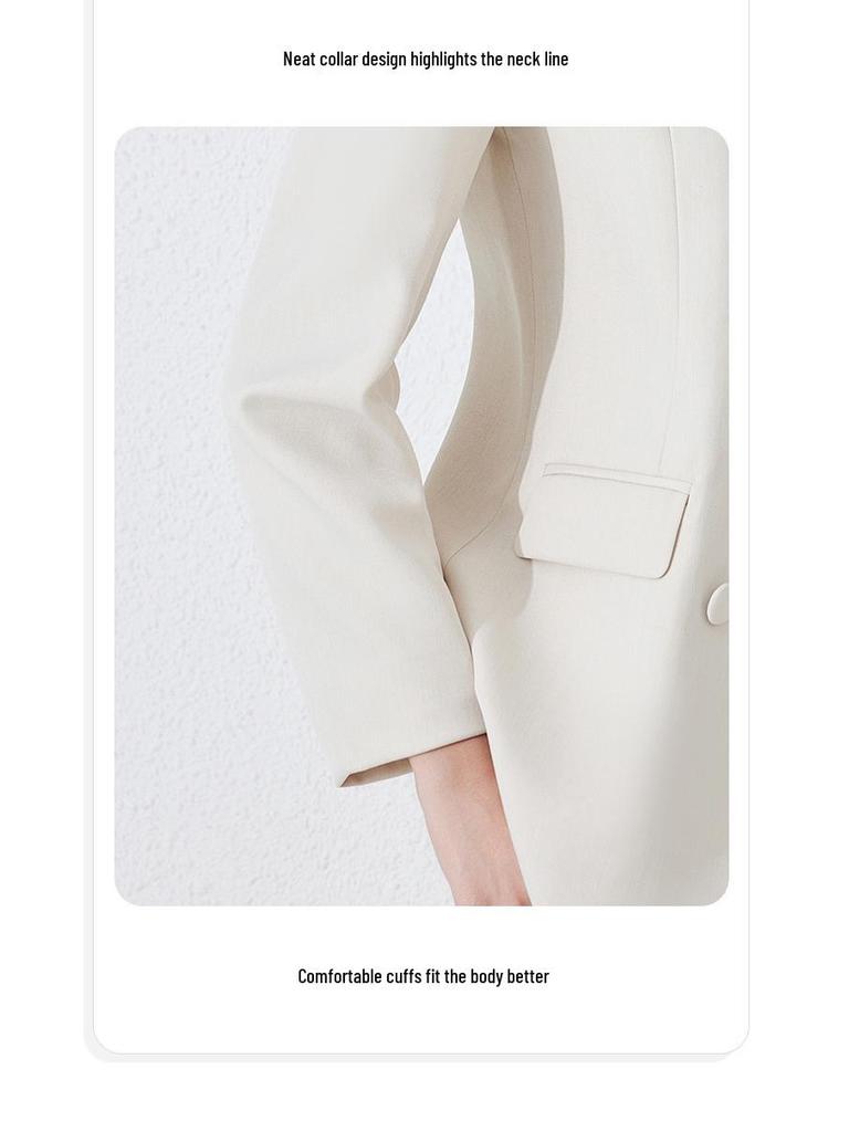 Women's High-End Loose Suit Jacket | New 2025 Spring/Autumn Professional Workwear Set for Interviews & Formal Occasions