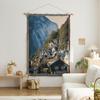 Boho Macrame Wall Hanging Woven Tapestry Throw Blanket for Living Room Bedroom Decor Wall Art