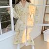 Autumn And Winter Thickened Bathrobe Women'S Coral Fleece Pajamas Sweet And Cute Princess Style Pajamas Loungewear Medium And Long Pajamas