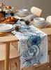 Summer Ocean Conch Coral Linen Table Runners Dresser Scarf Table Decor Kitchen Dining Table Runners Holiday Wedding Dining Decor