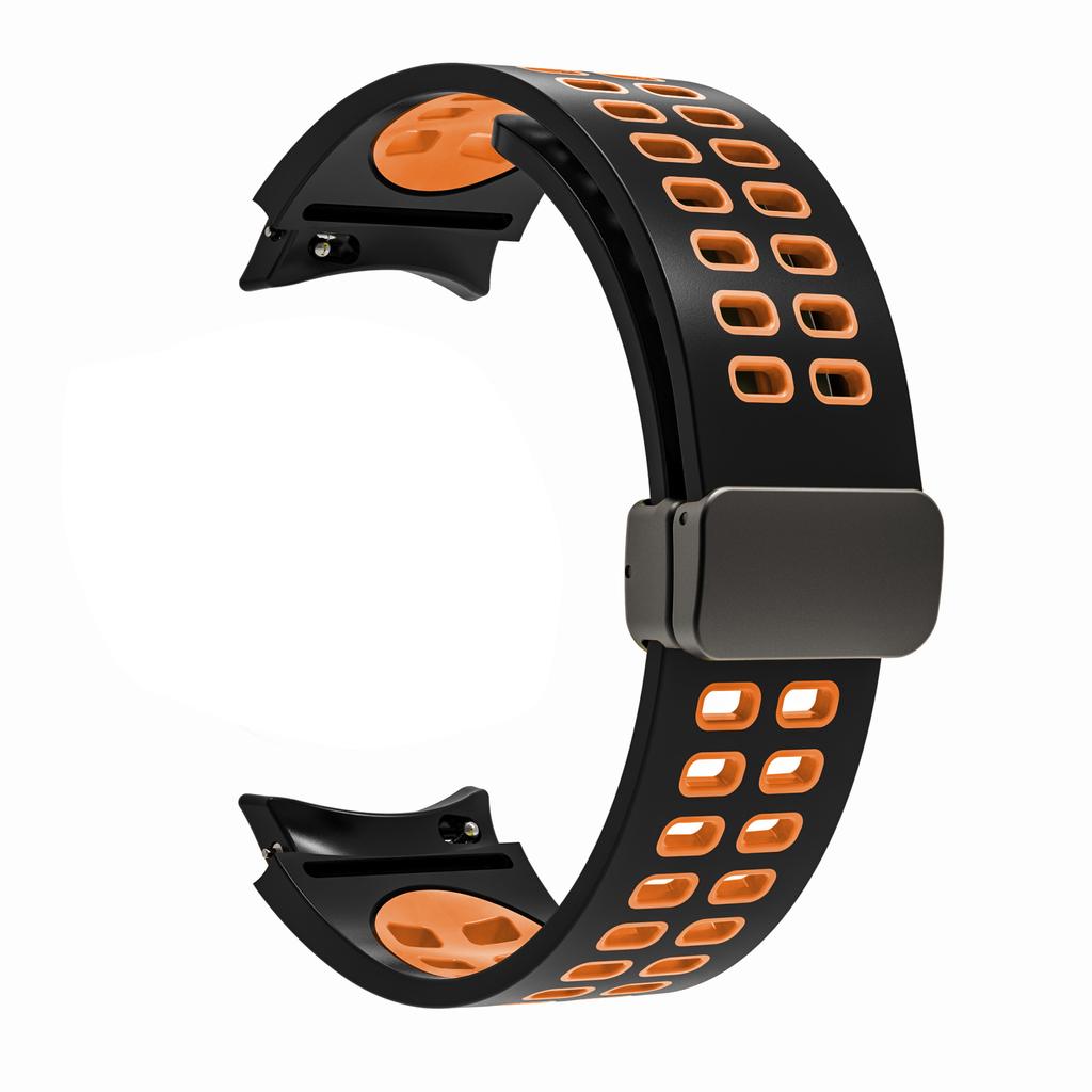 Magnetische D-gesp Siliconen Band Voor Samsung Galaxy Watch 6 5 4 Serie Sportband Voor Galaxy Watch 45 44 40/Classic 47 46 43 42