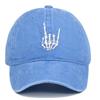 Embroidery Skeleton Hand Pattern Cotton Baseball Cap Low Profile Snap Back Trucker Dad Hat for Men And Women