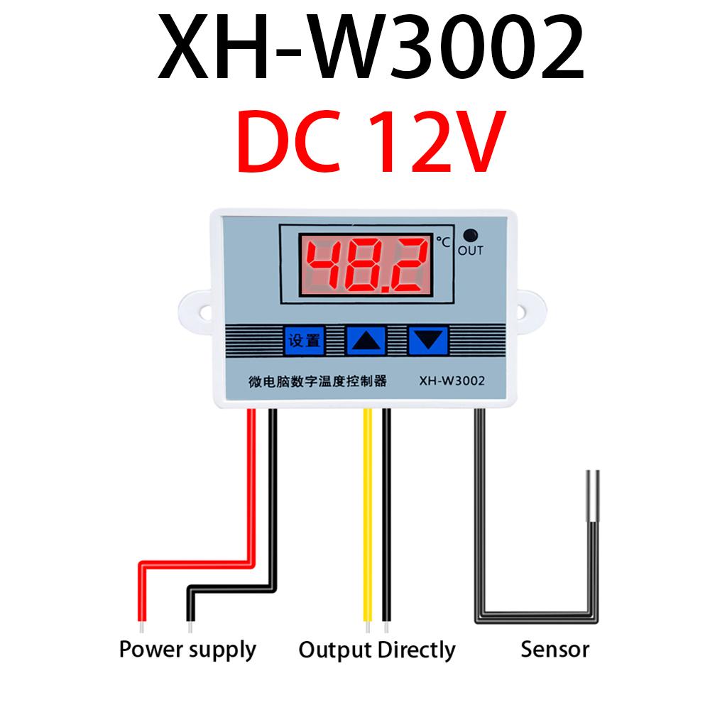W3001 W3002 12V 24V 110V 220V LED Digital Temperature Controller Thermostat Thermometer Incubator Fridge Heating Cooling Heater
