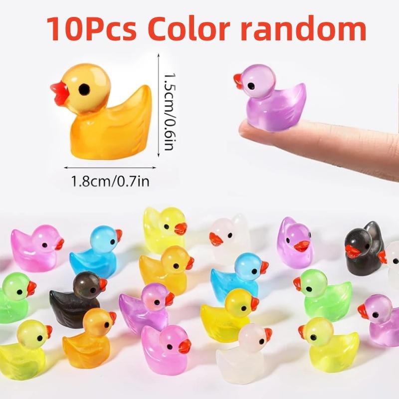 

10-30Pc Mini Fluorescent Yellow Duck Ornament Toy Figures Tiny Resin Handicraft Micro Landscape Diy Dollhouse Decoration Gl Gift