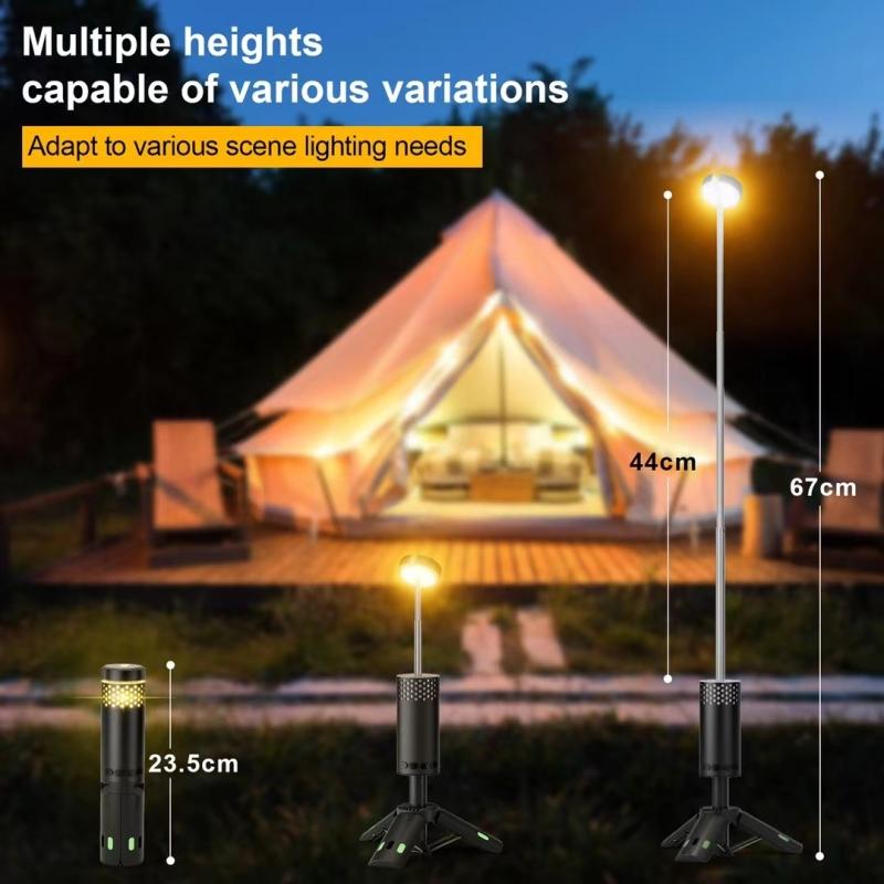 Telescopic Lantern 10000mAh Magnet Tripod Base Lightweight LED Adventure Hiking Fishing Tents Campsite Ambiance Camping Light