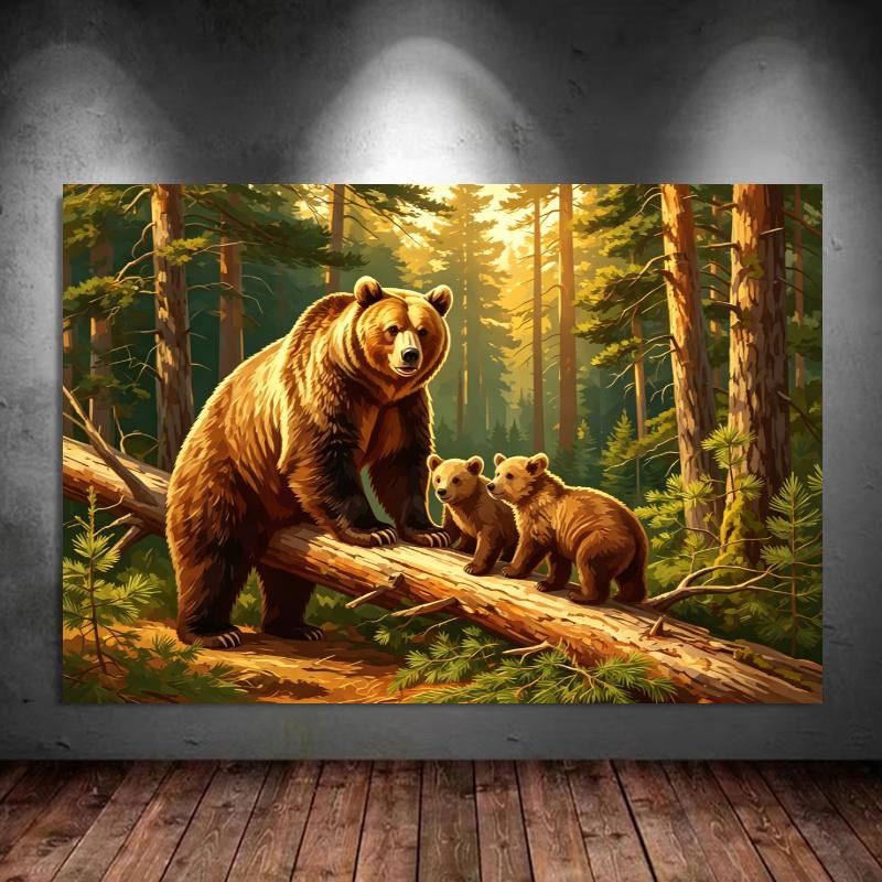 Bear 100% Round Full Drill 5D DIY Diamond Painting Embroidery Cross Stitch Rhinestone Décor