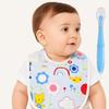 Baby Feeding Combo – Silicone Bib & Soft Feeding Spoon (Pack of 2)