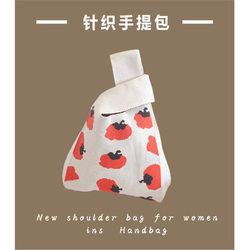 Knitted bag Girls vest bag Small square bag New knitted bag Hand bag Knitted bag Oblique span