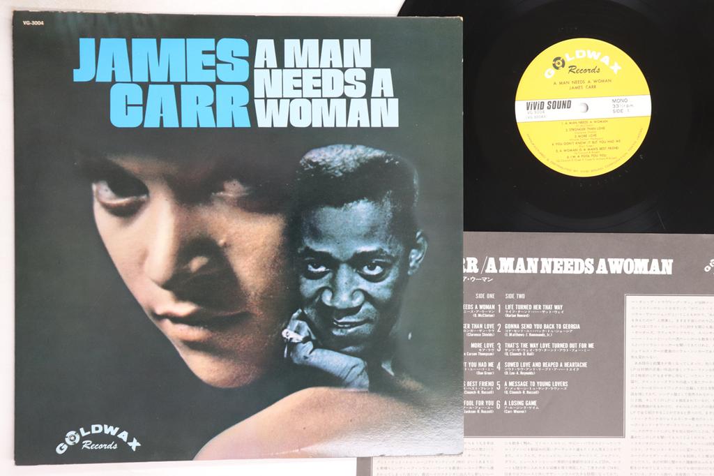 LP Record JAMES CARR - A Man Needs A Woman VG3004 GOLDWAX 1977 Japan Soul/Funk Used